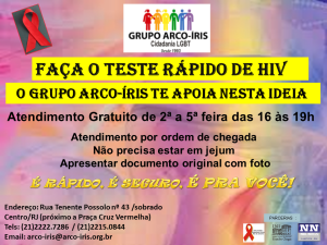 TESTE RÁPIDO DE HIV FLYER NOVO DE DIVULGAÇÃO